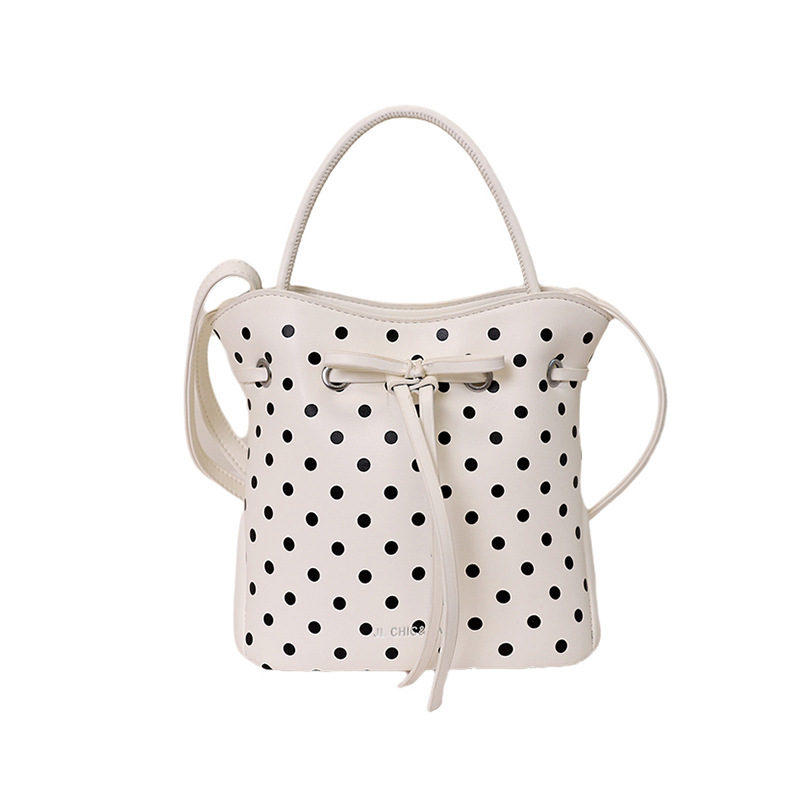 Sac Seau Pour Femme En Pu À Pois, Style Parisien Chic