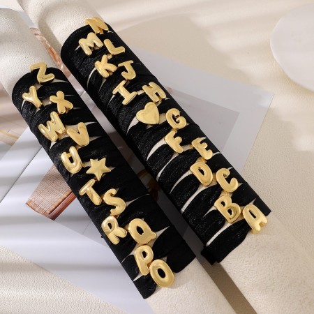 Bracelets tressés pour femmes Simple Series Daily Letter couleur cuivre doré 2