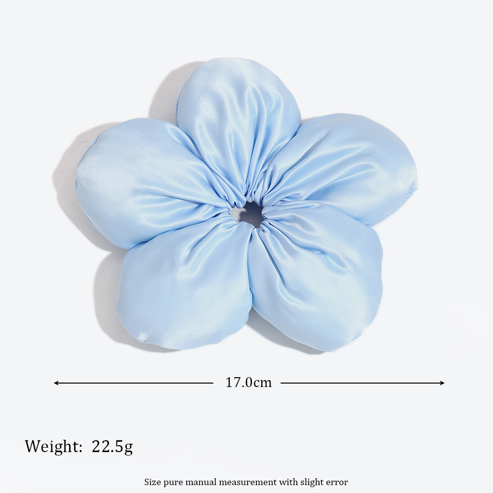 Chouchous En Tissu Uni Couleur Fleur Douce, Collection Simple h5Image4