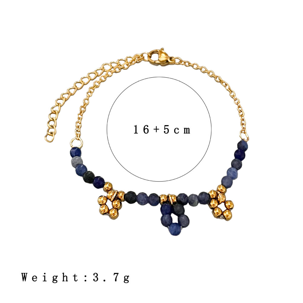 Ensembles De Colliers Pour Femmes, Collection Romantique, Perles De Fleurs Et Pierres Naturelles, Acier Inoxydable Étanche h5Image4