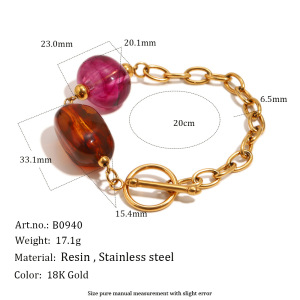 Bracelets À Perles Décontractés Pour Femmes, En Acier Inoxydable, Étanches, Couleur Or h5 