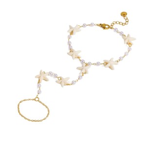 Chaîne De Poignet Pour Femme Daily Starfish En Acier Inoxydable, Étanche, Couleur Or Et Zircon, Collection Luxueuse h5 Image5