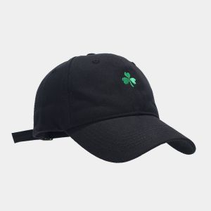 Casquette De Baseball En Coton Uni À Motif Trèfle, Collection Simple Series. h5 
