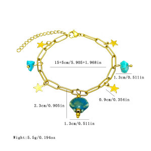 Bracelets À Breloques Pour Femmes, Motif Coquillage, En Acier Inoxydable, Étanches, Couleur Or h5 Image4