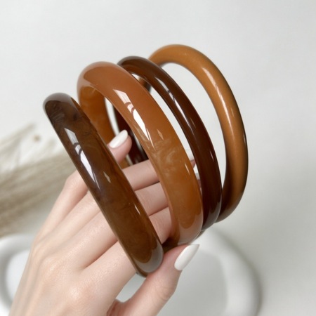 Ensembles de bracelets pour femmes en résine à dégradé de couleurs 2