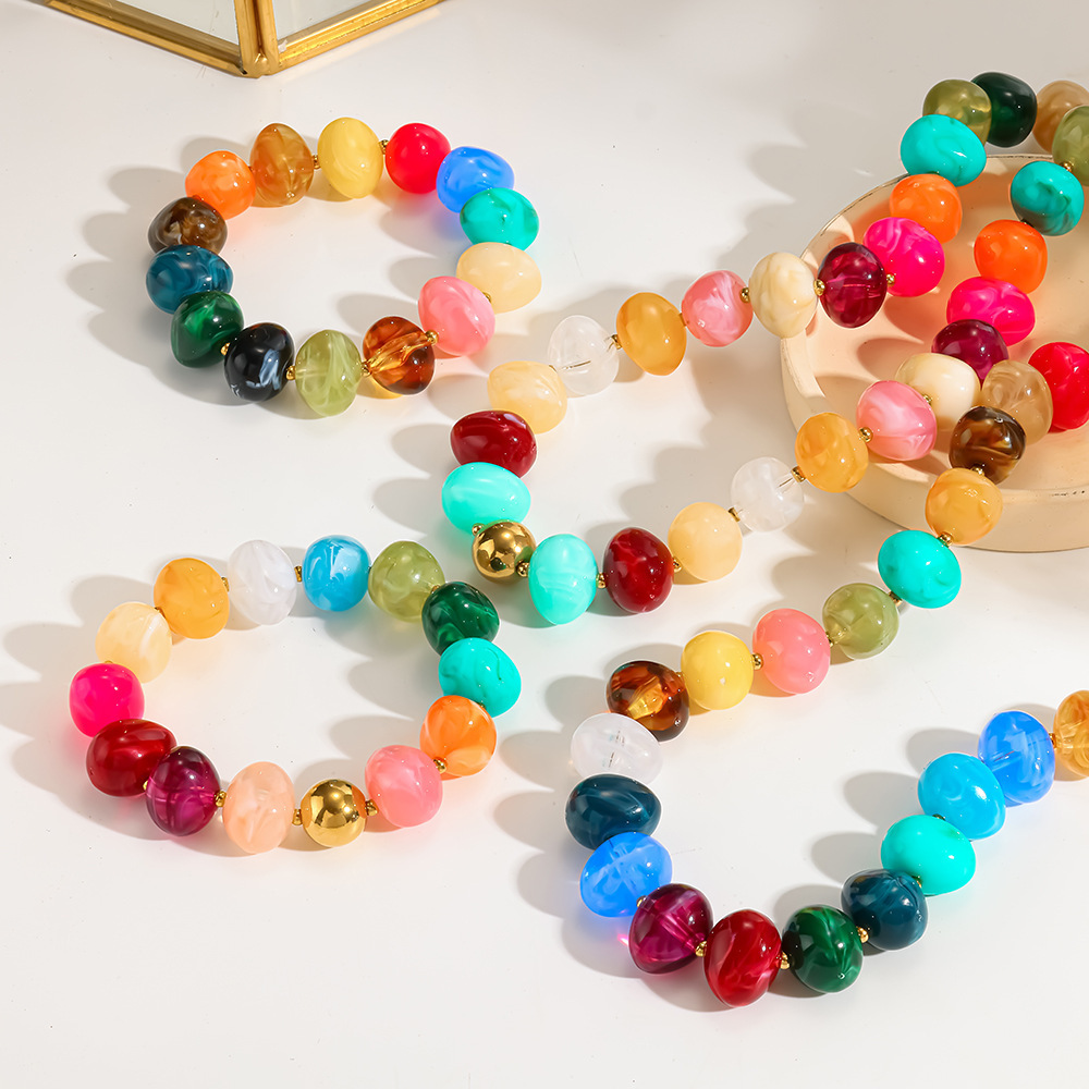 Colliers De Perles Acryliques Daily Beads De La Série Simple h5Image3