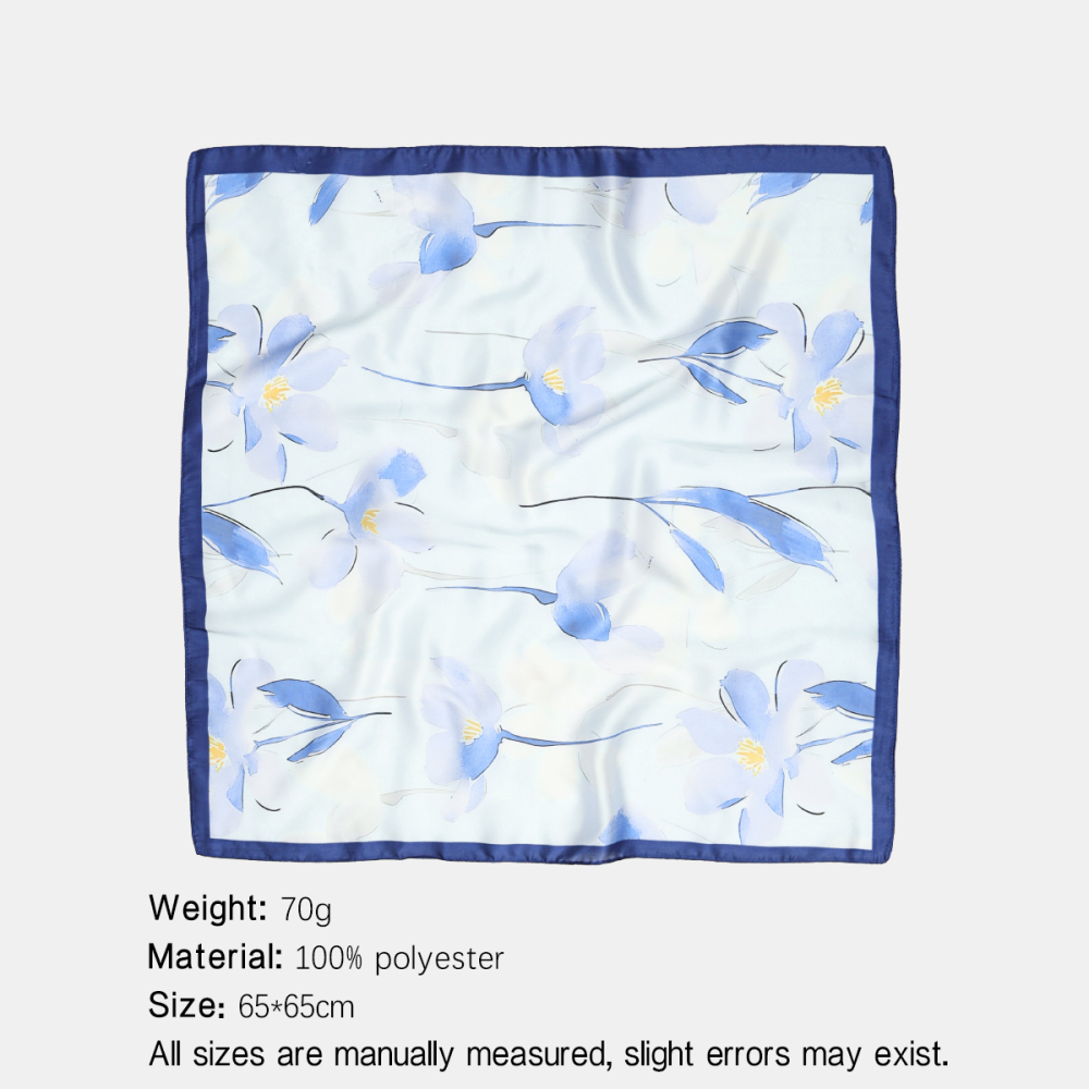 Écharpes D'Été En Polyester Uni Couleur Sweet Flower De La Collection Simple Series Image2