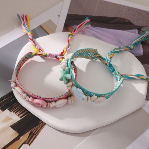 Bracelets Tressés Pour Femmes, Style Océanique, Avec Coquillages, Collection Romantique h5 Image3