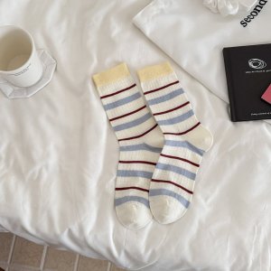 Chaussettes Mi-Mollet À Rayures Basiques Slight Bounce Color Clash h5