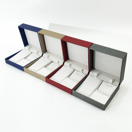 Boîtes à bijoux en papier uni couleur unie, trois pièces, série simple 2