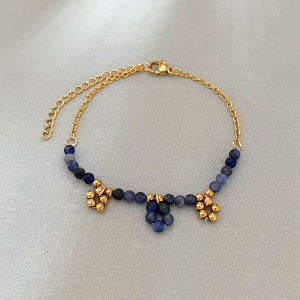 Ensembles De Colliers Pour Femmes, Collection Romantique, Perles De Fleurs Et Pierres Naturelles, Acier Inoxydable Étanche h5
