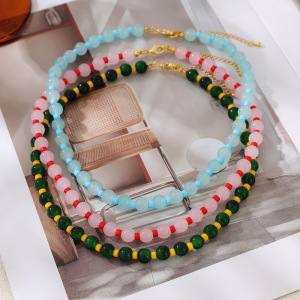 Colliers De Perles De Verre Multicolores Pour Femmes h5 Image2