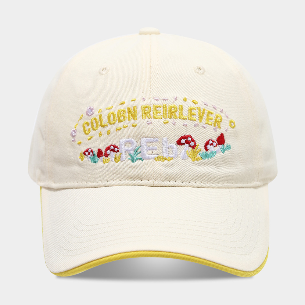 Casquette De Baseball En Coton Végétal, Couleur Unie Ou Multicolore, Série Simple Sweet Letter