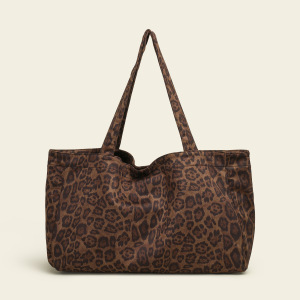 Sacs Cabas Femme En Toile À Imprimé Léopard, Style Décontracté h5