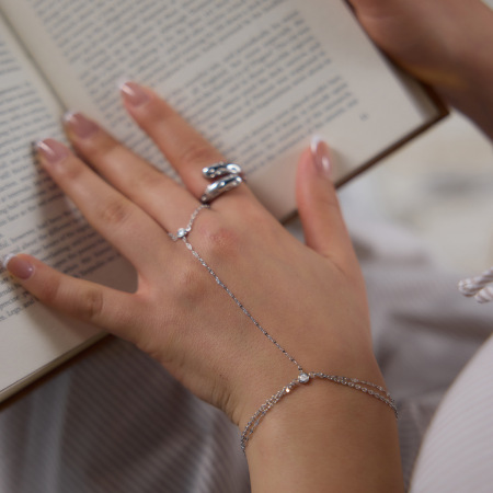Chaîne simple en acier inoxydable étanche avec zircon pour femme 2
