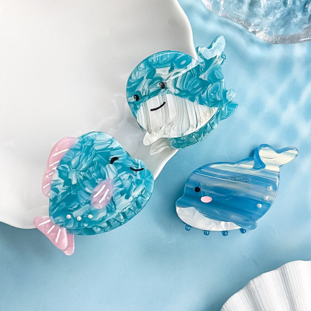 Griffes de poisson en acétate de couleur unie naturelle de la série Simple