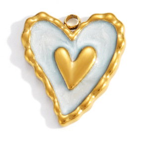 Pendentif Femme Style Océanique Romantique En Forme De Croix, Coquillage Et Plante, En Acier Inoxydable Étanche, Couleur Or h5 Image4
