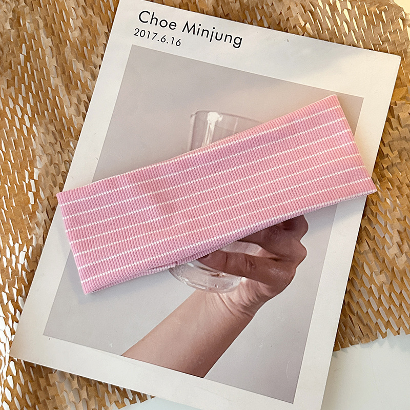 Bandeaux Pour Cheveux En Tissu À Rayures Unies De La Série Simple Sports 