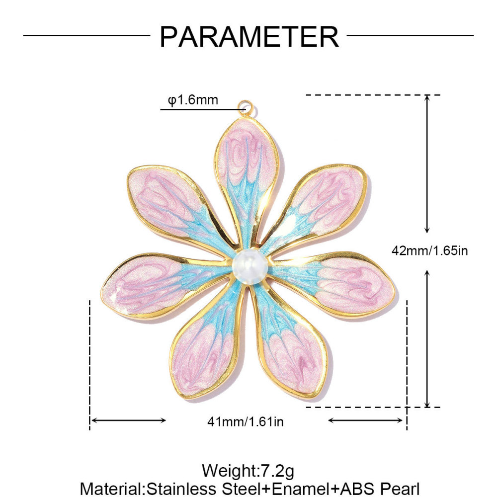 Pendentifs Pour Femmes De La Série Luxueuse, En Acier Inoxydable Étanche, Couleur Or, Motif Floral En Croix Et Cercle, À Faire Soi-Même 