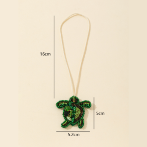 Collection Simple - Perles Tortue Naturelle En Corde Tissée - Breloques En Pierres Artificielles h5 