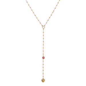Collier Chaîne Cœur Quotidien Simple Series En Acier Inoxydable Étanche Couleur Or Pour Femme h5 Image5