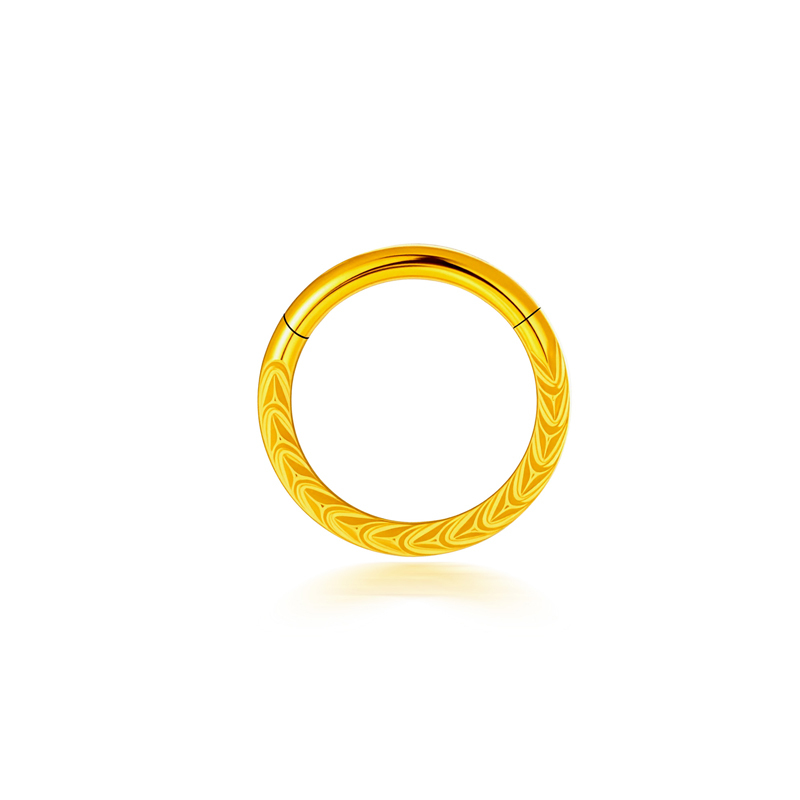 Piercing De Nez Pour Femme, En Acier Inoxydable, Couleur Or, Avec Zircon Et Motif Floral En Forme De Cœur. 