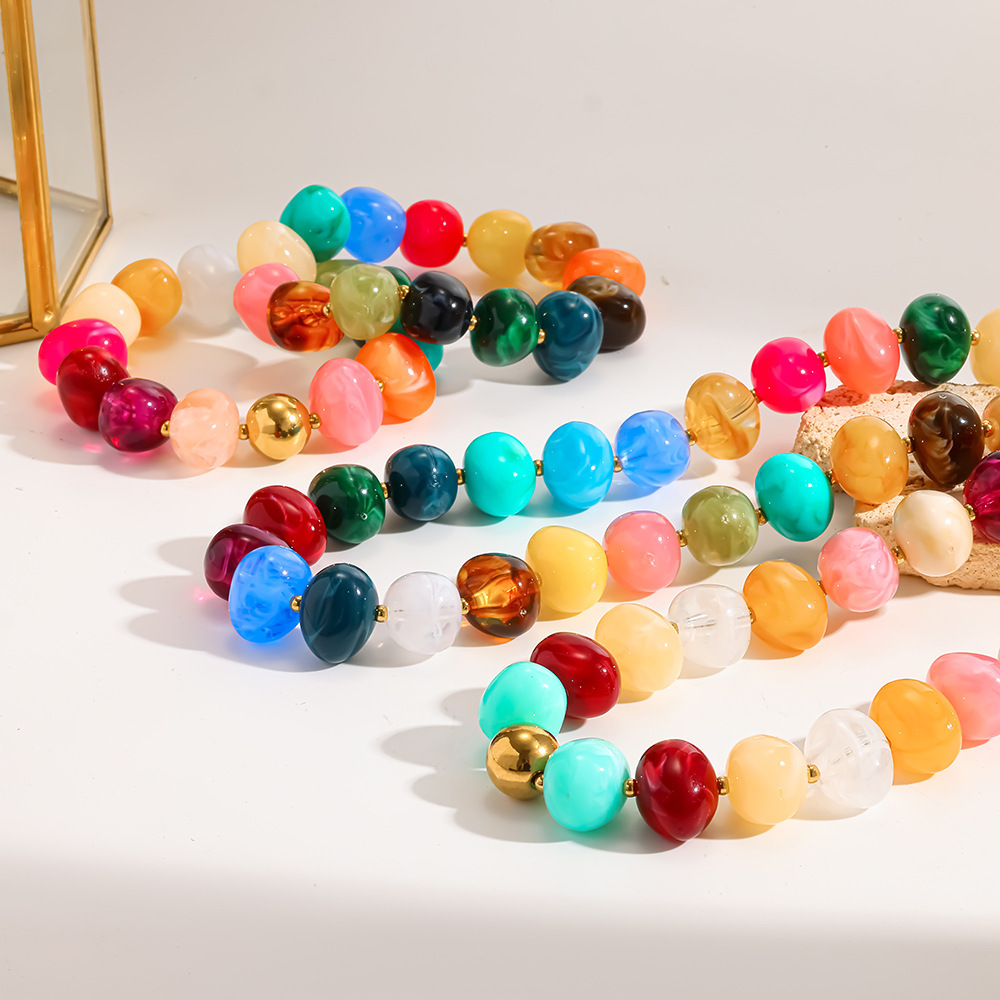 Colliers De Perles Acryliques Daily Beads De La Série Simple h5Image4