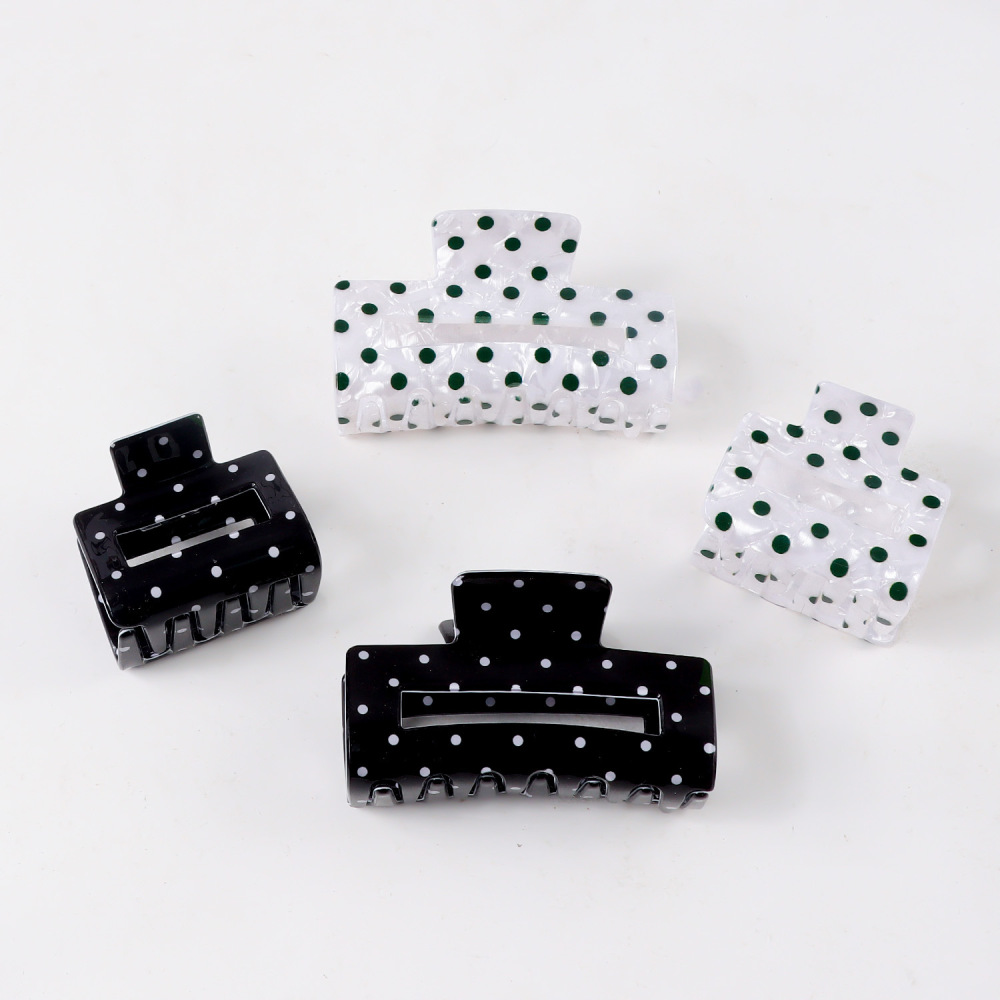 Pinces À Cheveux Décontractées À Pois En Pvc De La Série Simple h5Image3