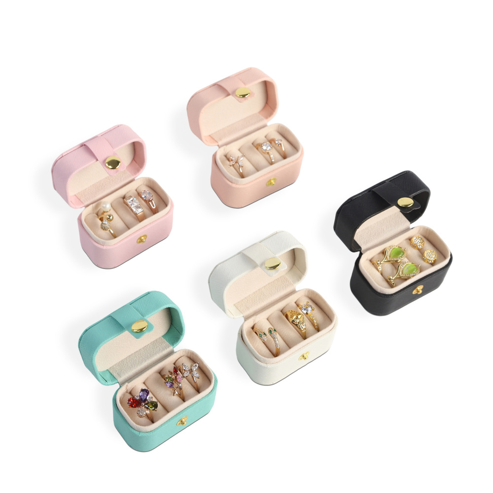 Boîtes À Bijoux Rectangulaires En Pu De La Série Simple Daily h5Image4