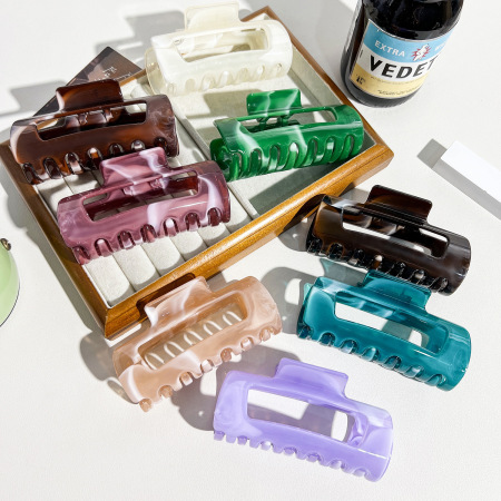 Griffes à cheveux acryliques Simple Series Daily Solid Color Gradient Color