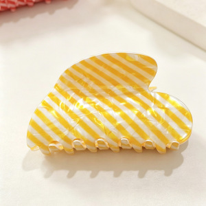 Pinces À Cheveux En Pvc De Couleur Mélangée, Motif Cœurs, Rayures Et Pois, Collection Romantique h5 