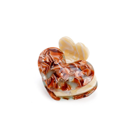 Griffes à cheveux en acétate à motif léopard Sweet Heart, dégradé de couleurs, collection romantique 2