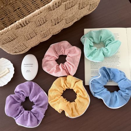 Chouchous en tissu uni couleur de la série Simple Daily