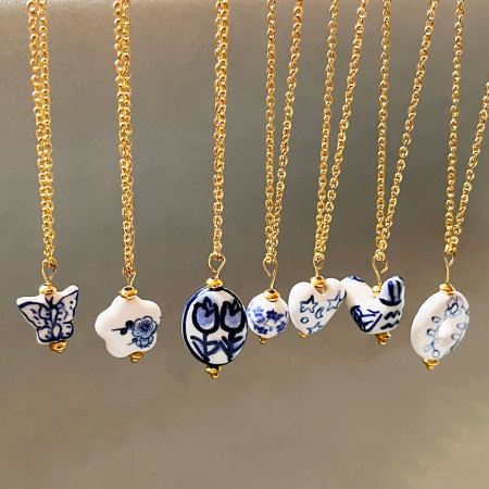 Colliers pendentifs pour femmes en forme de cœur, en céramique et acier inoxydable, couleur or, étanches