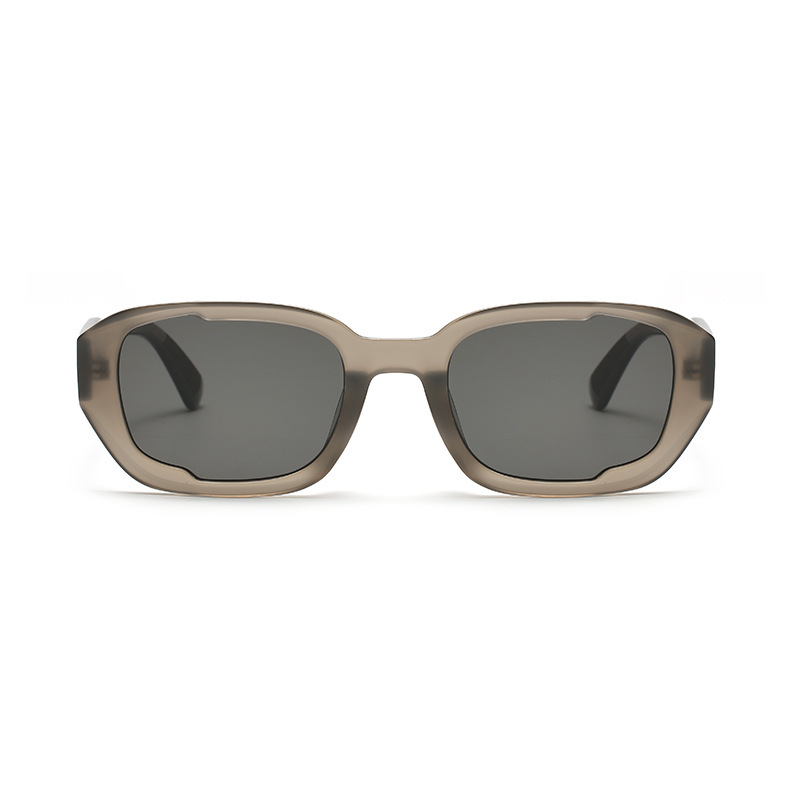 Lunettes De Soleil Simple Series Rétro Forme Irrégulière Couleur Unie Image3