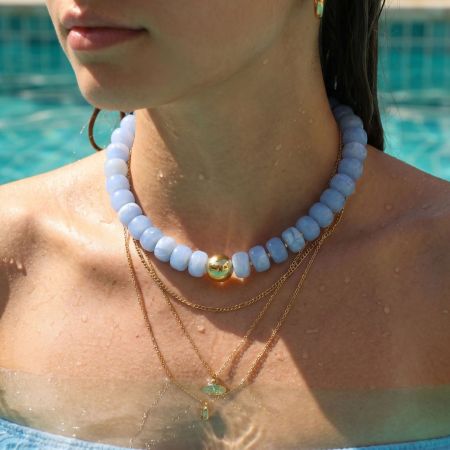 Colliers de perles en résine pour femmes, collection Simple Series