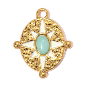 Pendentifs Pour Femmes En Acier Inoxydable, Couleur Or, Forme Irrégulière, Cœur Et Étoile, À Faire Soi-Même, Collection Classique h5 Image3