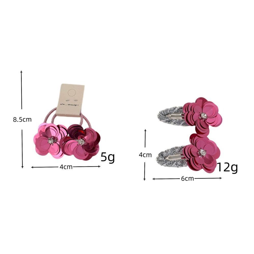 Pinces À Cheveux En Plastique De La Série Simple Sweet Flower, Couleurs Assorties Image5