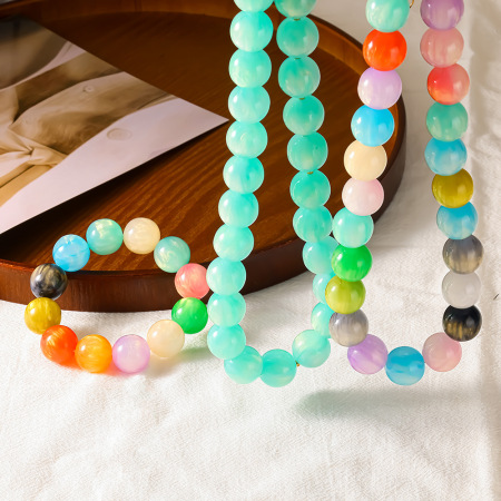 Ensembles de bijoux en acrylique pour femmes, collection Simple Series Fresh Daily, aux couleurs dégradées.