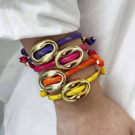Bracelets à breloques pour femmes, collection romantique, forme simple et irrégulière, corde tressée couleur or