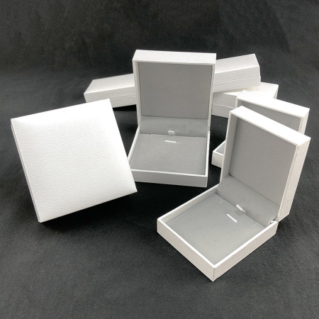 Boîtes à bijoux rectangulaires en papier flanelle uni, simples et élégantes, pour un usage quotidien