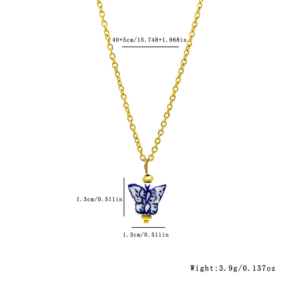 Colliers Pendentifs Pour Femmes En Forme De Cœur, En Céramique Et Acier Inoxydable, Couleur Or, Étanches Image4