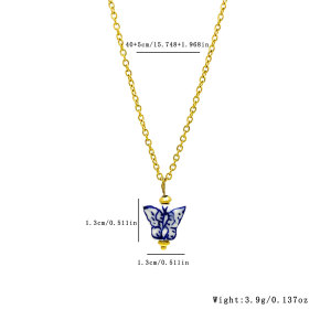 Colliers Pendentifs Pour Femmes En Forme De Cœur, En Céramique Et Acier Inoxydable, Couleur Or, Étanches h5 Image4