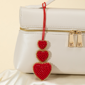 Collection Romantique - Perles Cœur Quotidiennes En Tissu Tissé - Breloques Pour Sacs h5 Image2