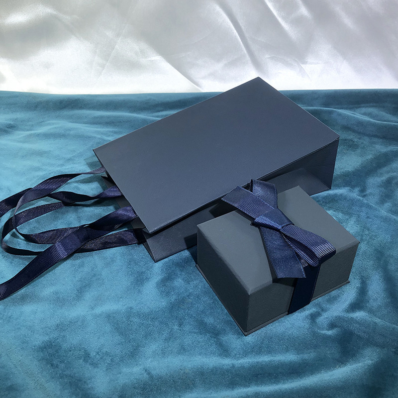 Boîtes À Bijoux En Papier Uni, Élégantes, Avec Nœud Papillon, Collection Simple 