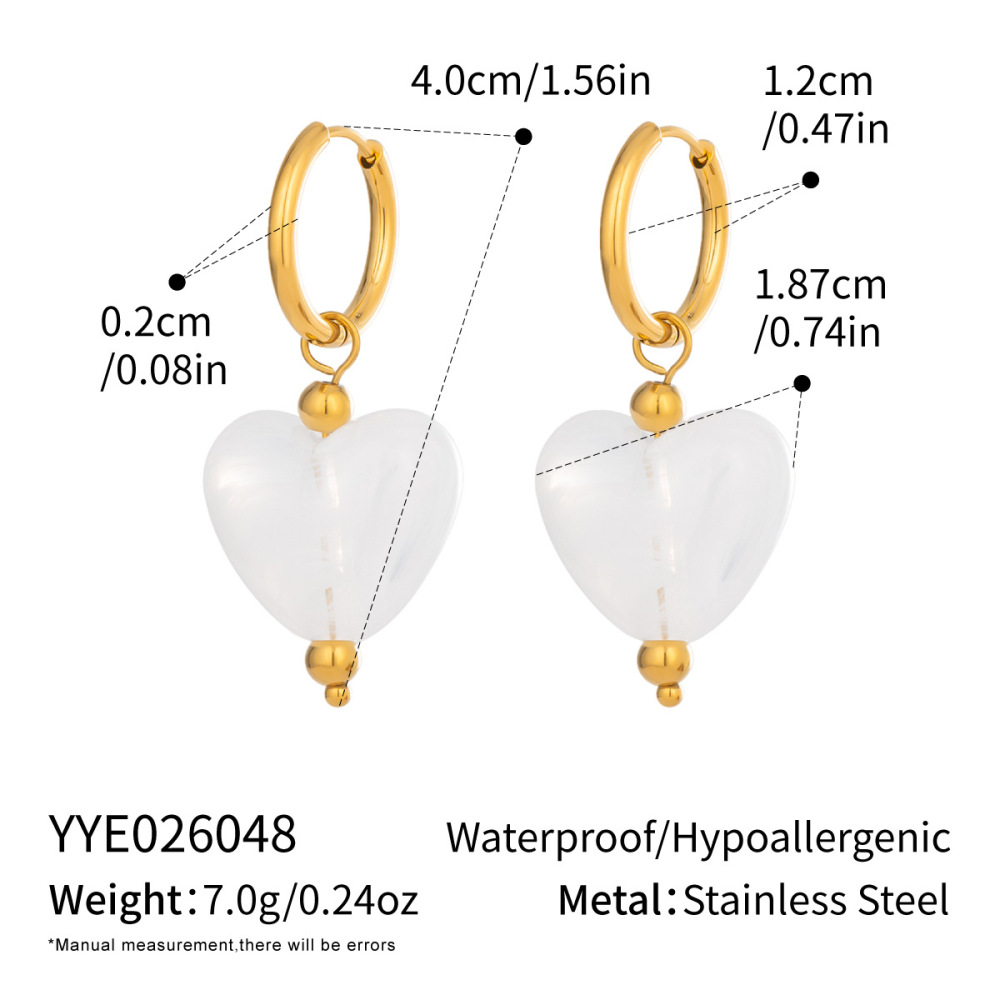 Ensembles De Colliers Pour Femmes En Acier Inoxydable Doré, Motif Cœur