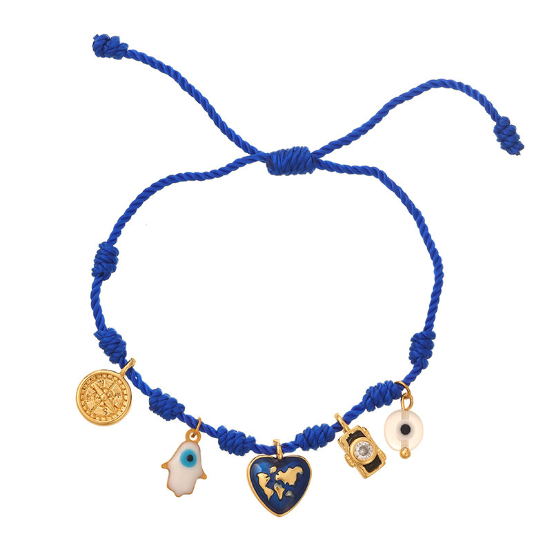 Bracelet Tressé Pour Femme, Collection Romantique, Motif Cœur Irrégulier, Couleur Cuivre Doré