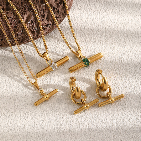 Colliers pendentifs pour femmes, collection Simple, forme irrégulière, en acier inoxydable, étanches, couleur or