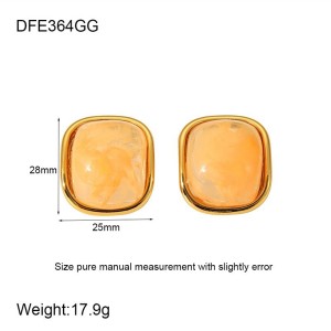 Boucles D'Oreilles Puces Pour Femmes, En Résine Et Acier Inoxydable, Étanches, De La Série Simple h5 