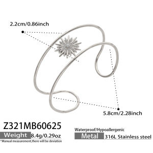 Bracelet Classique Élégant Sun Twist En Acier Inoxydable Imperméable Couleur Or Pour Femme h5